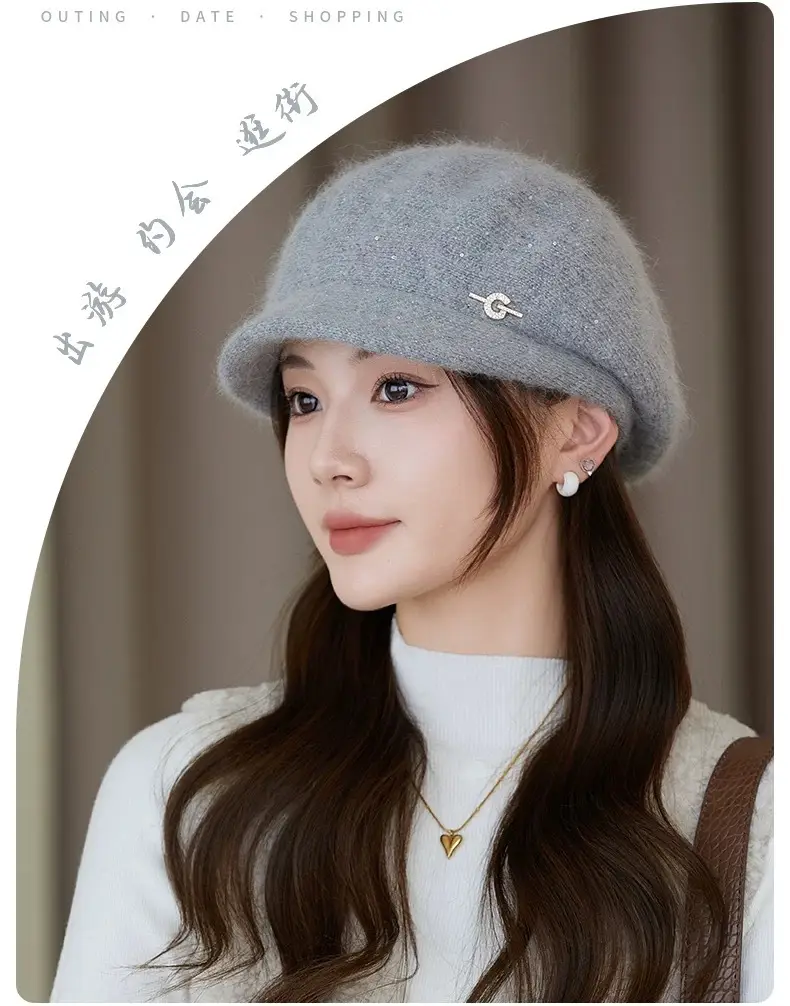 Knitted Wool Hat for Women Winter Warm Cap — feature 22
