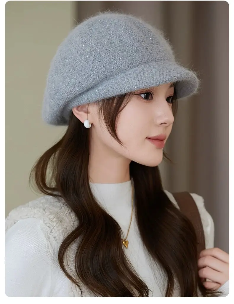 Knitted Wool Hat for Women Winter Warm Cap — feature 23