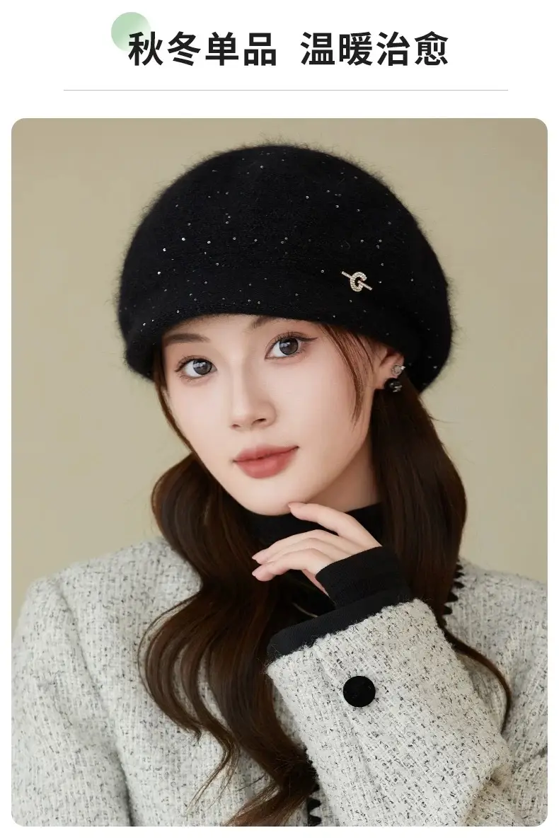 Knitted Wool Hat for Women Winter Warm Cap — feature 4