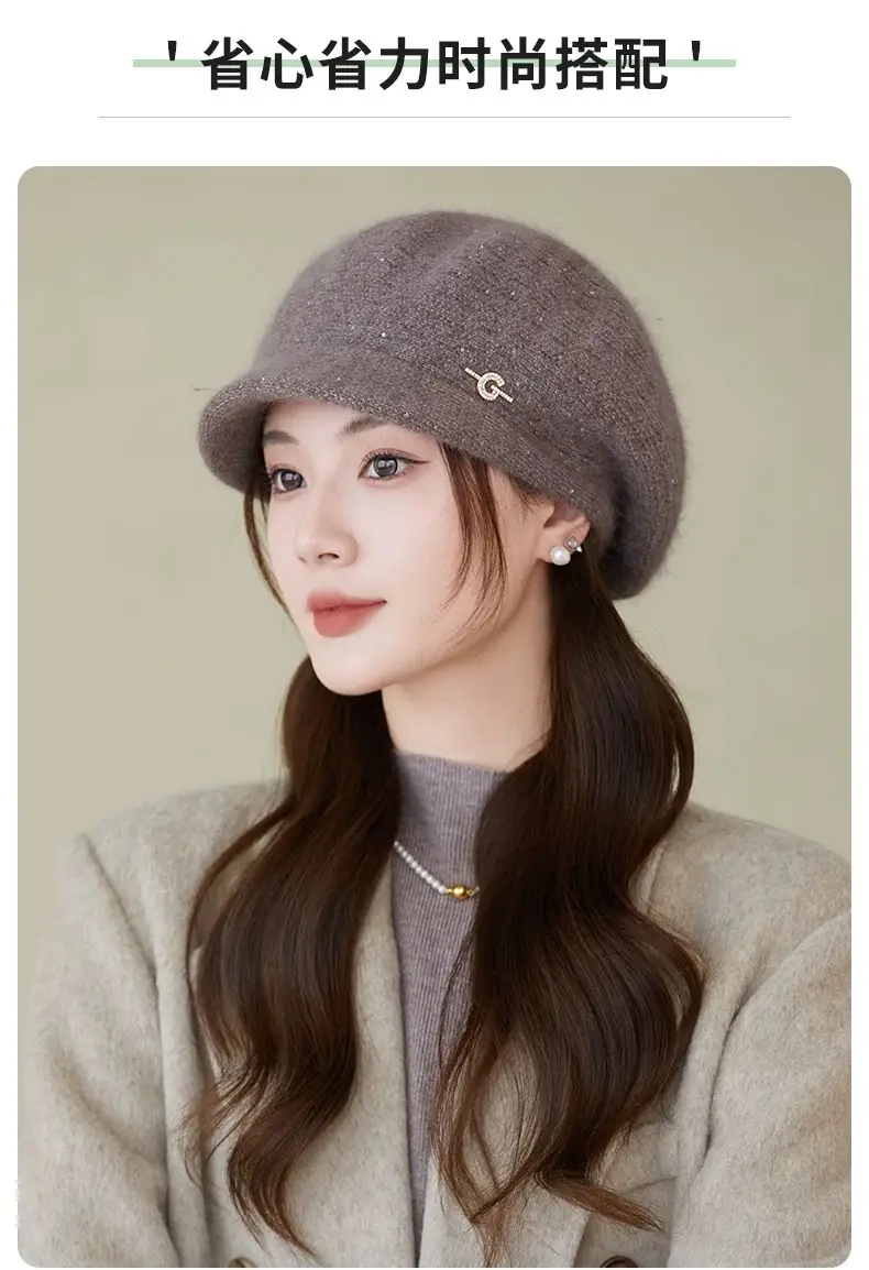 Knitted Wool Hat for Women Winter Warm Cap — feature 6