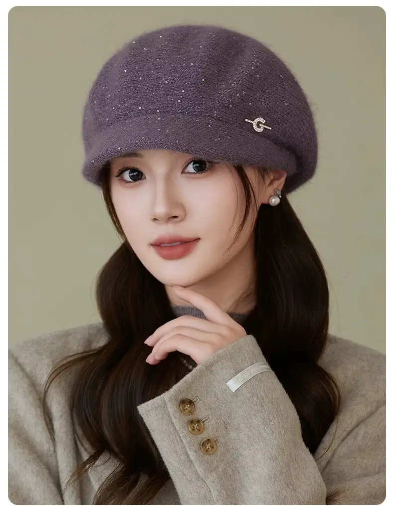 Knitted Wool Hat for Women Winter Warm Cap — feature 9