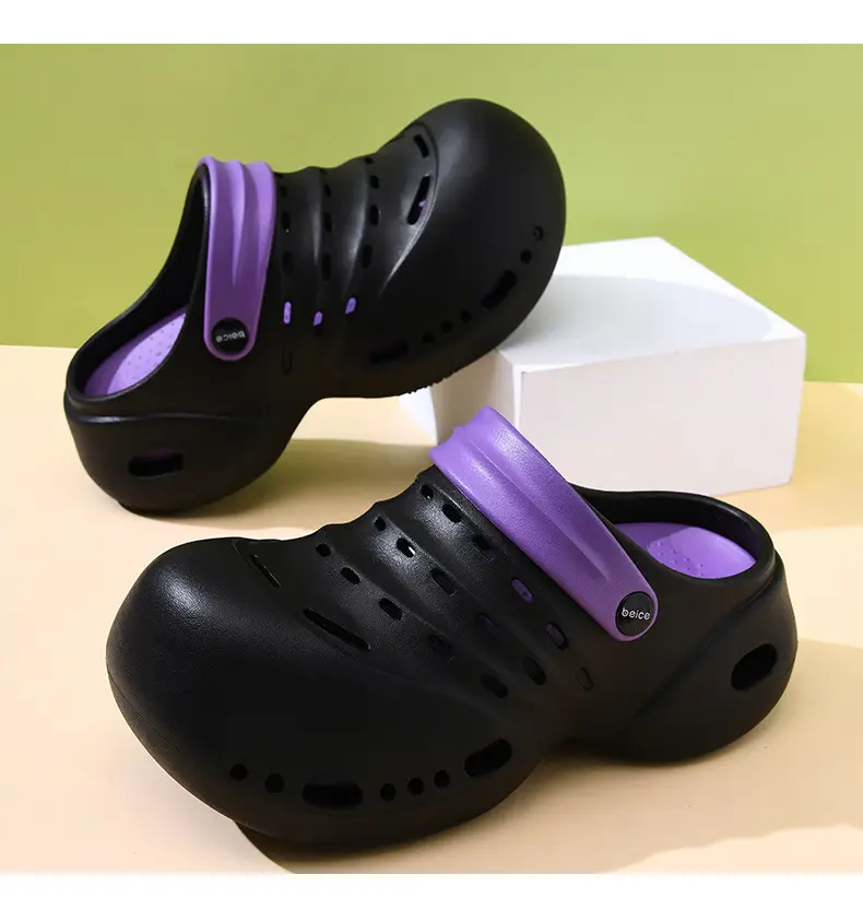 Women's outdoor shoes EVA thick-soled height-increasing breathable slippers summer non-slip non-smelly feet all-match cute Baotou drag — feature 15