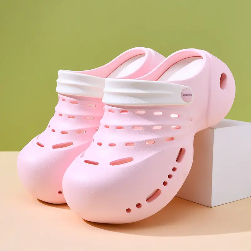 Women's outdoor shoes EVA thick-soled height-increasing breathable slippers summer non-slip non-smelly feet all-match cute Baotou drag - Image 2