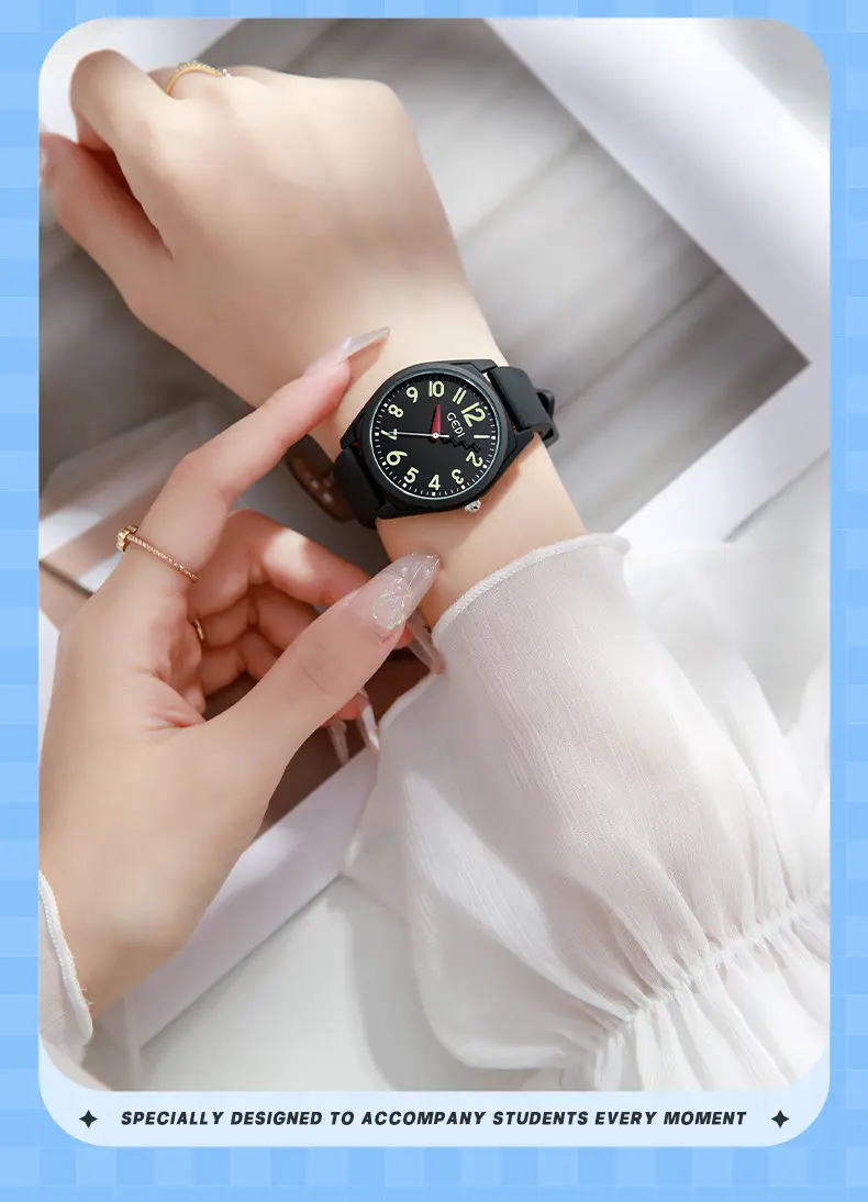 Pink Candy Color Women's Waterproof Silicone Watch — feature 9