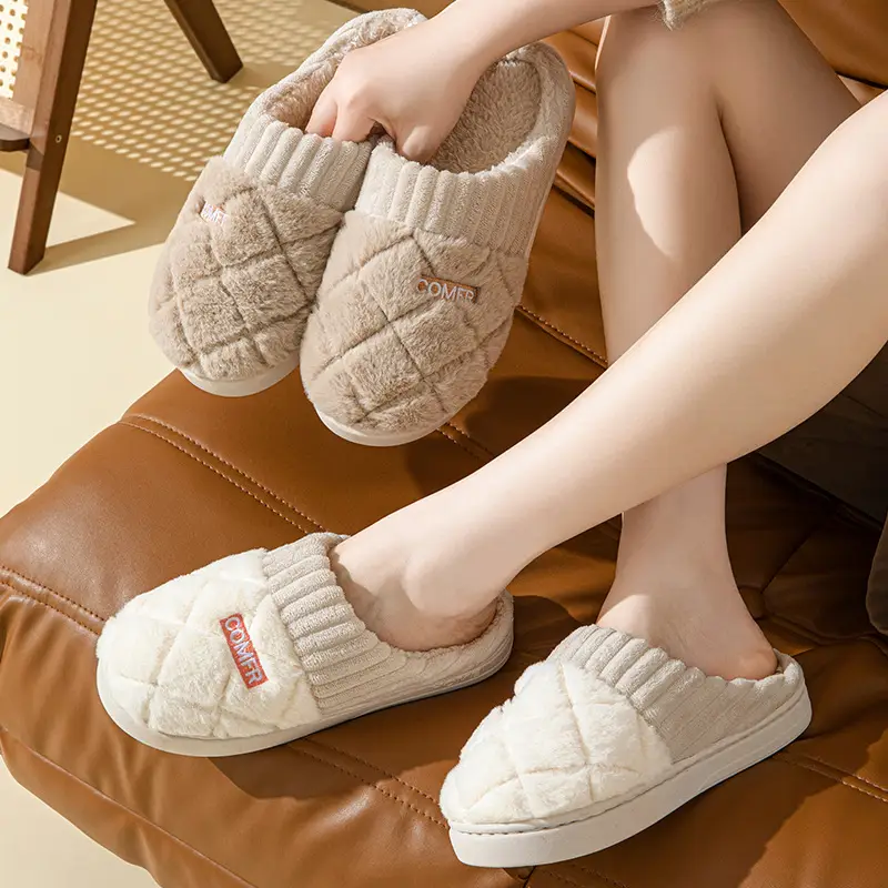 Cotton Moon Slippers Women Pink Winter Warm Indoor - Image 30