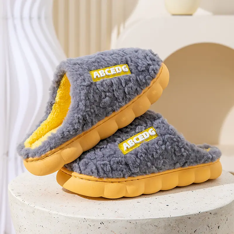 Cotton Moon Slippers Women Pink Winter Warm Indoor - Image 14