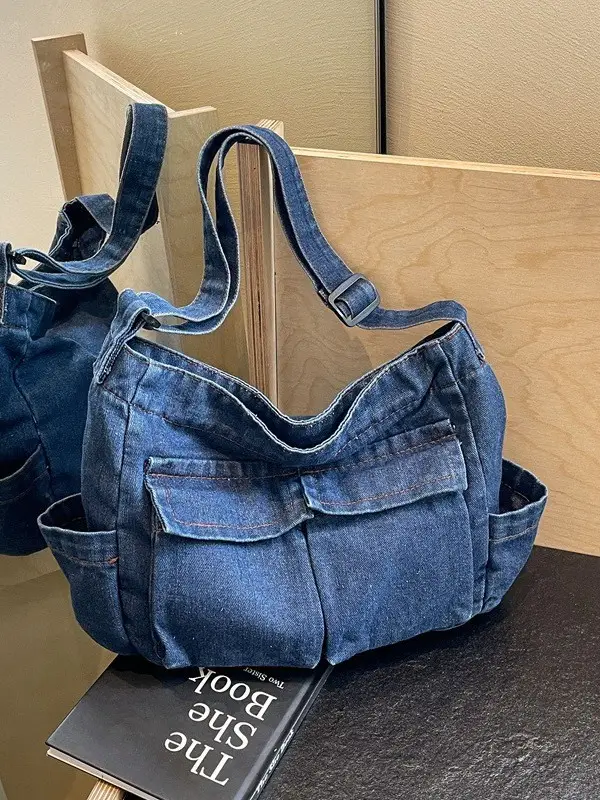 Women Denim Crossbody Bag Large Capacity 2024 - Image 5