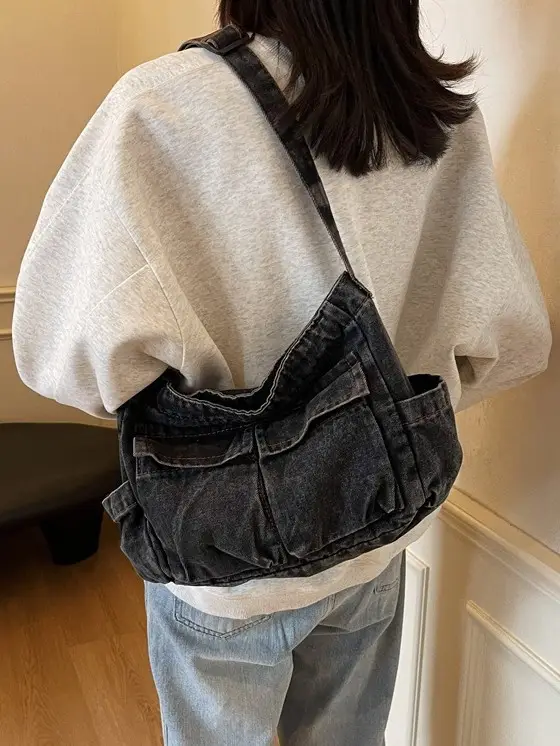 Women Denim Crossbody Bag Large Capacity 2024 - Image 6