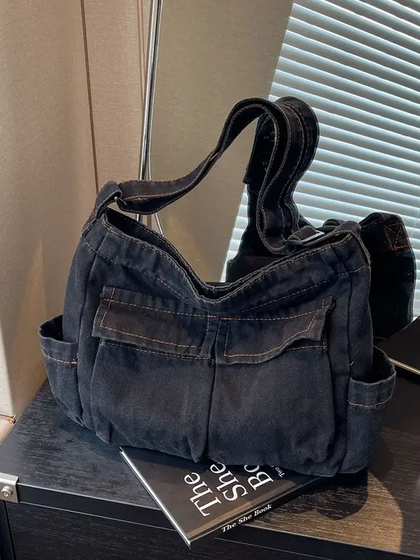 Women Denim Crossbody Bag Large Capacity 2024 - Image 7