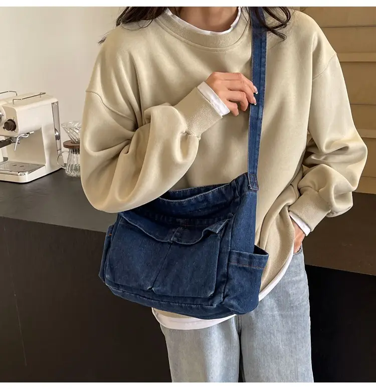 Women Denim Crossbody Bag Large Capacity 2024 — feature 12