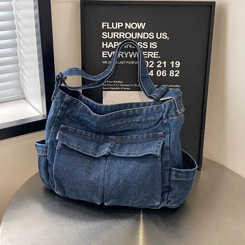 Women Denim Crossbody Bag Large Capacity 2024 - Image 2