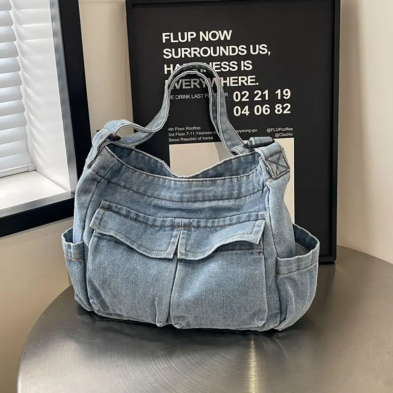 Women Denim Crossbody Bag Large Capacity 2024 - Image 3