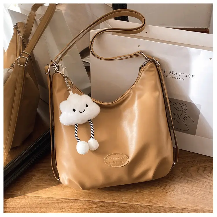 Women's Black Korean Style Shoulder Bag with Cloud Charm — feature 20
