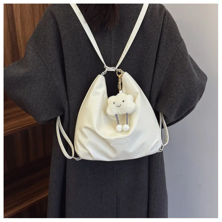 Women's Black Korean Style Shoulder Bag with Cloud Charm — feature 7