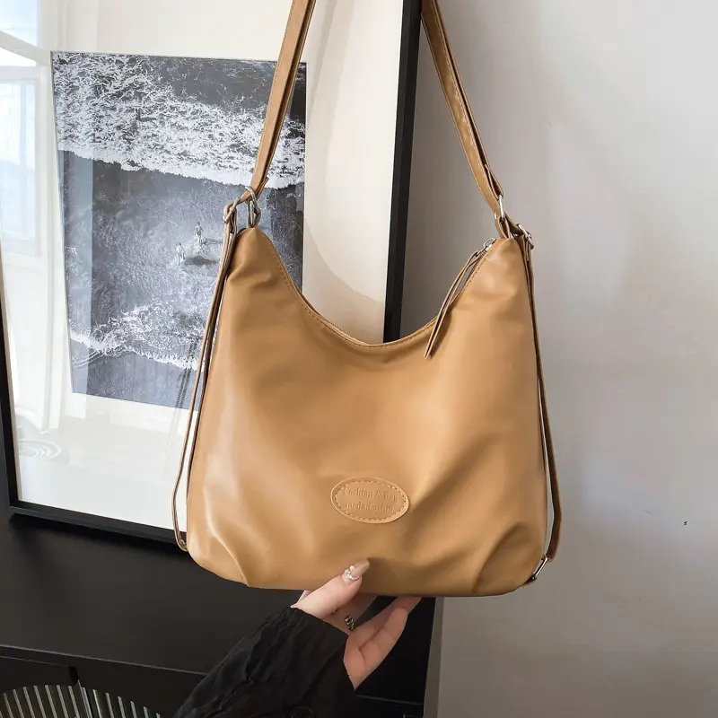 Women's Black Korean Style Shoulder Bag with Cloud Charm - Image 3