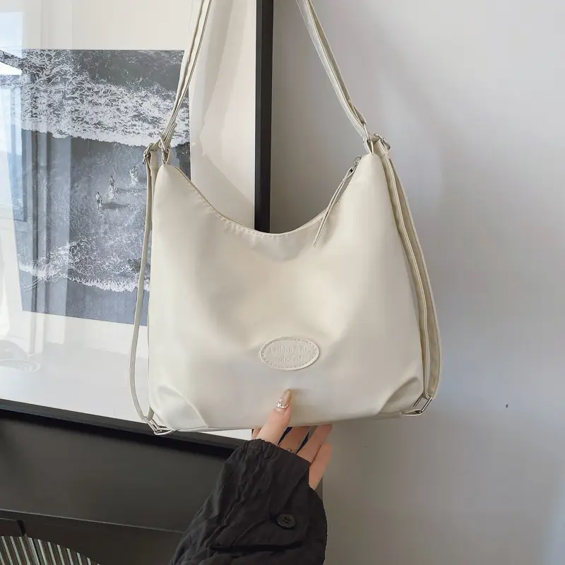 Women's Black Korean Style Shoulder Bag with Cloud Charm - Image 4