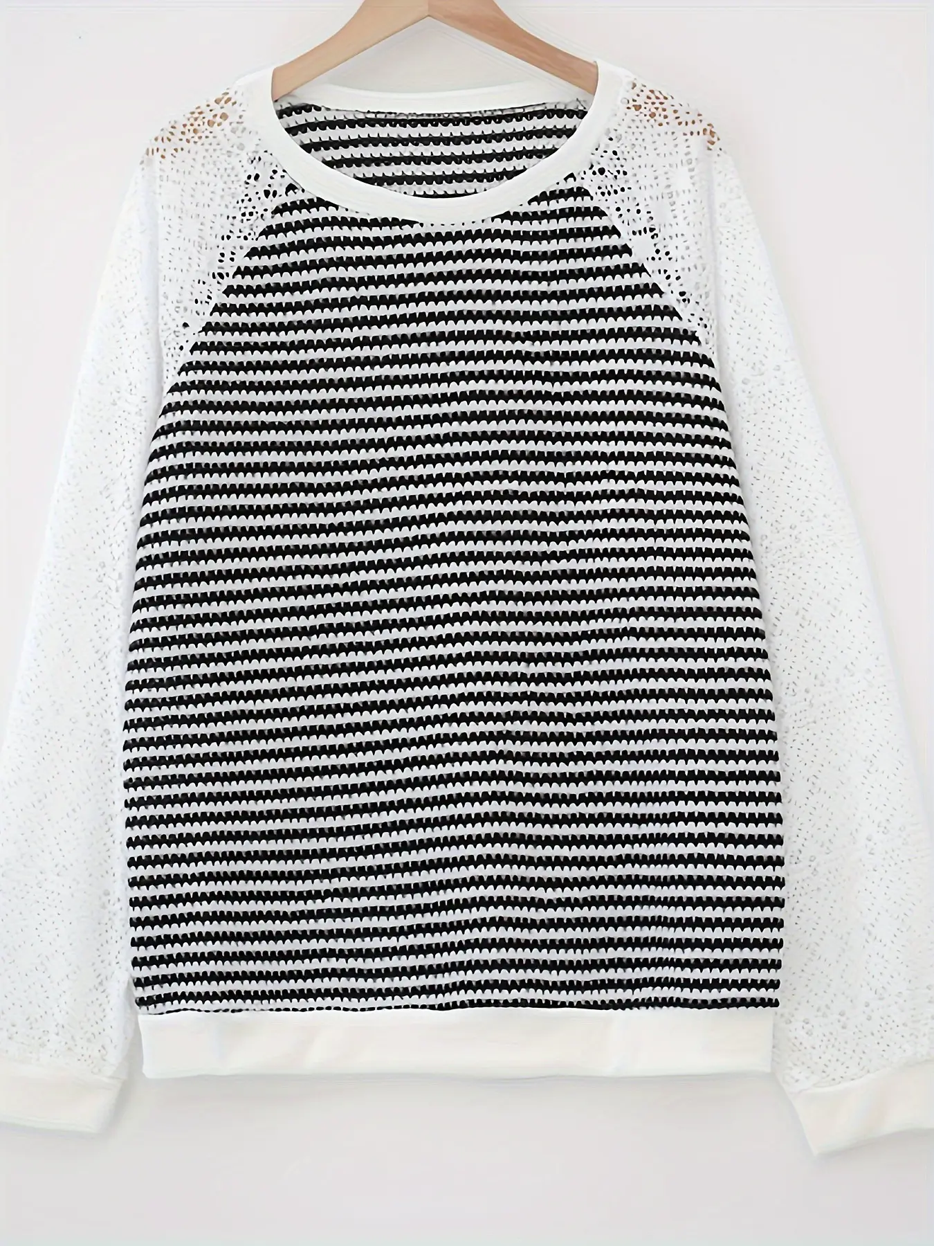 White Lace Long Sleeve Women's T-Shirt Jacket - Image 5