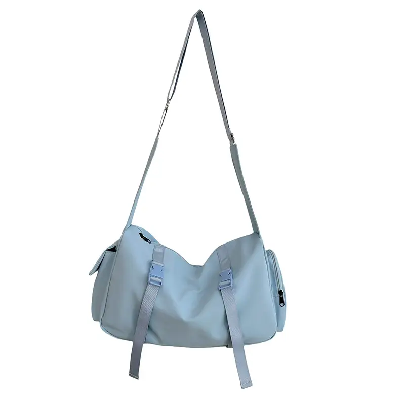 Pink Nylon Crossbody Bag for Women Large Capacity Travel - Image 9