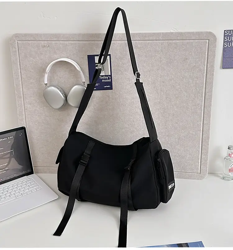 Pink Nylon Crossbody Bag for Women Large Capacity Travel — feature 29