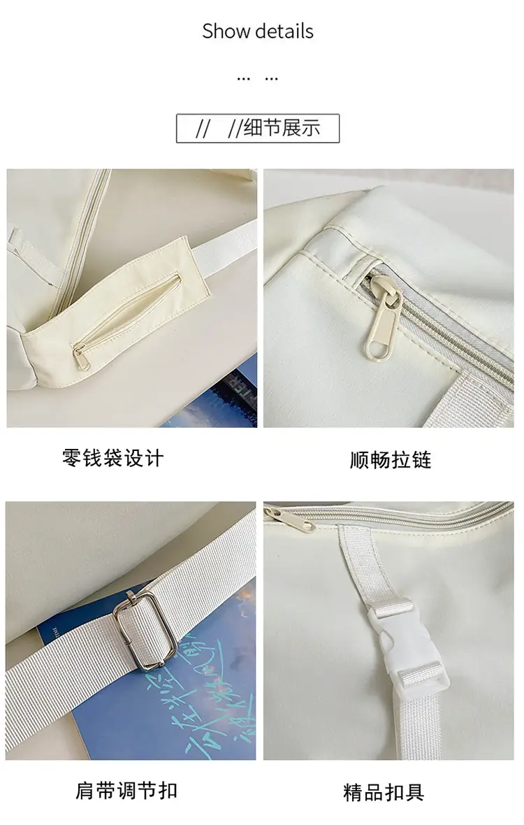 Pink Nylon Crossbody Bag for Women Large Capacity Travel — feature 34