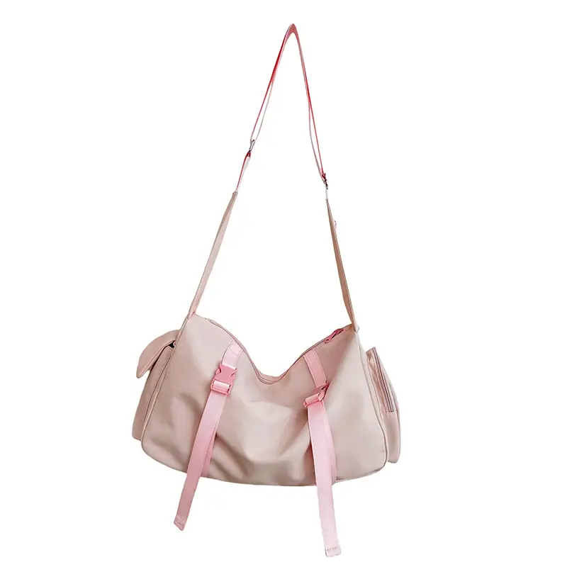 Pink Nylon Crossbody Bag for Women Large Capacity Travel — feature 40
