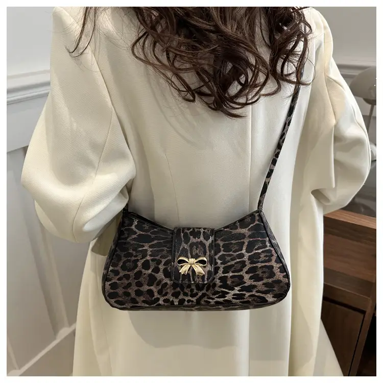 Leopard Print Women's Shoulder Bag 2024 Autumn Winter - Image 7