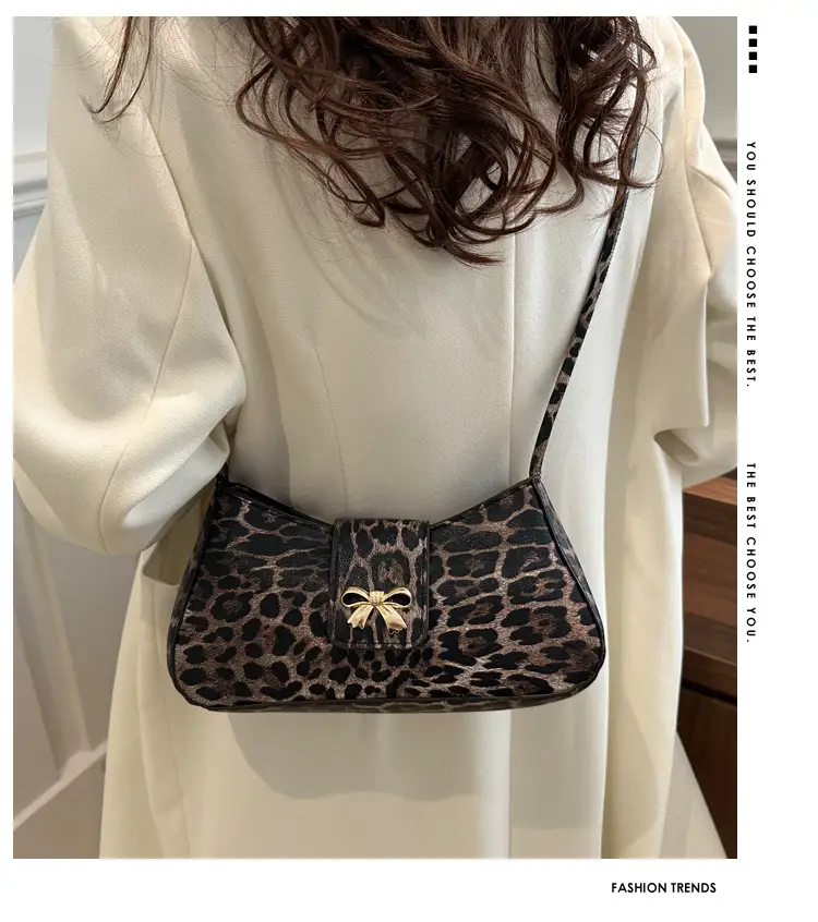 Leopard Print Women's Shoulder Bag 2024 Autumn Winter — feature 2