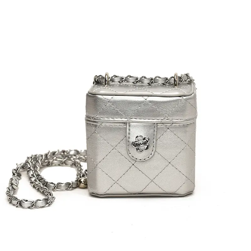 Silver Embroidery Chain Mini Bag Women 2024 - Image 2