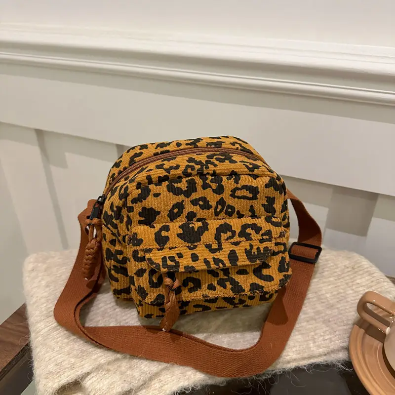 Leopard Print Shoulder Bag 2024 Winter New - Image 3