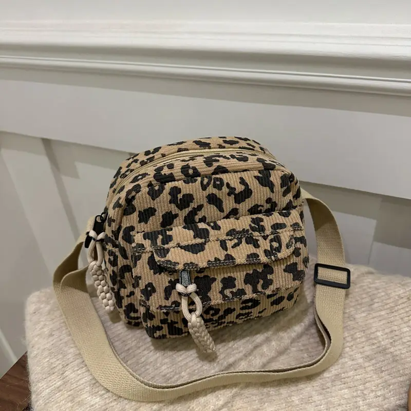 Leopard Print Shoulder Bag 2024 Winter New - Image 5