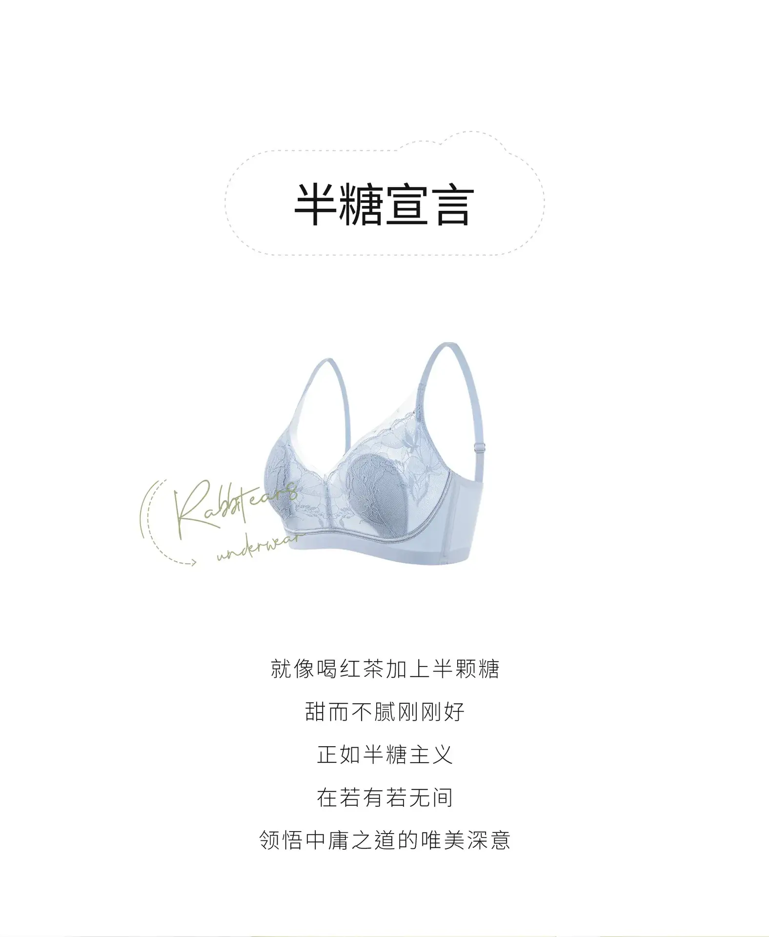 Summer Lace Bra French Large Light Blue β feature 1