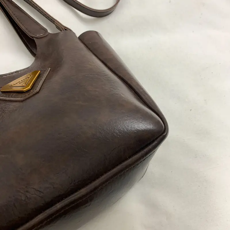 Women Retro Satchel Bag Brown Leather 2024 - Image 8