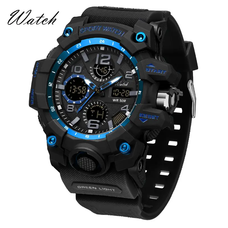 Sanda Multi-Function Chronograph Watch Black Sporty Design - Image 2