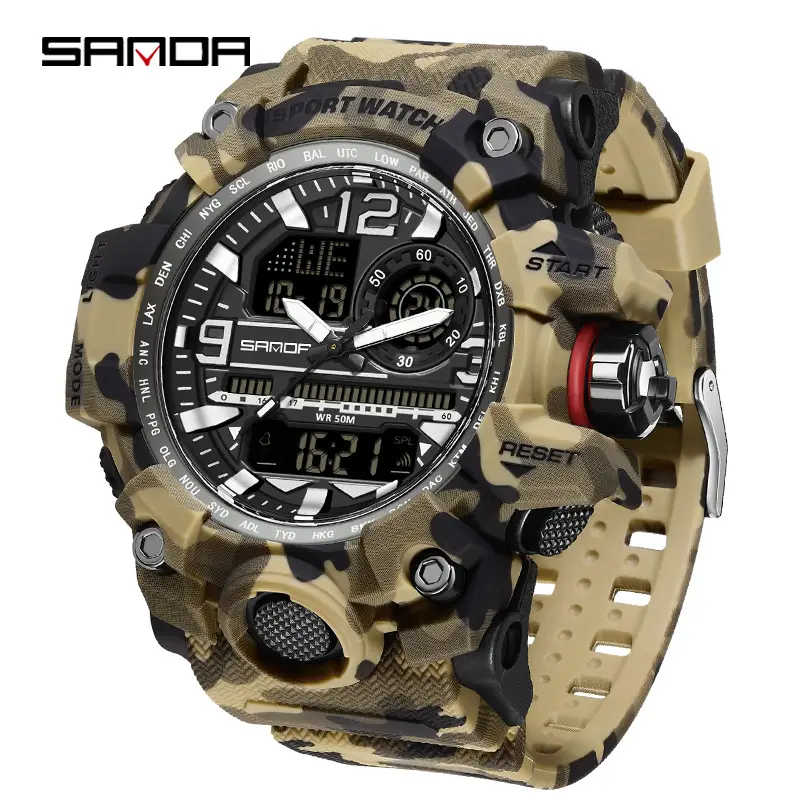 Sanda Multi-Function Chronograph Watch Black Sporty Design - Image 98