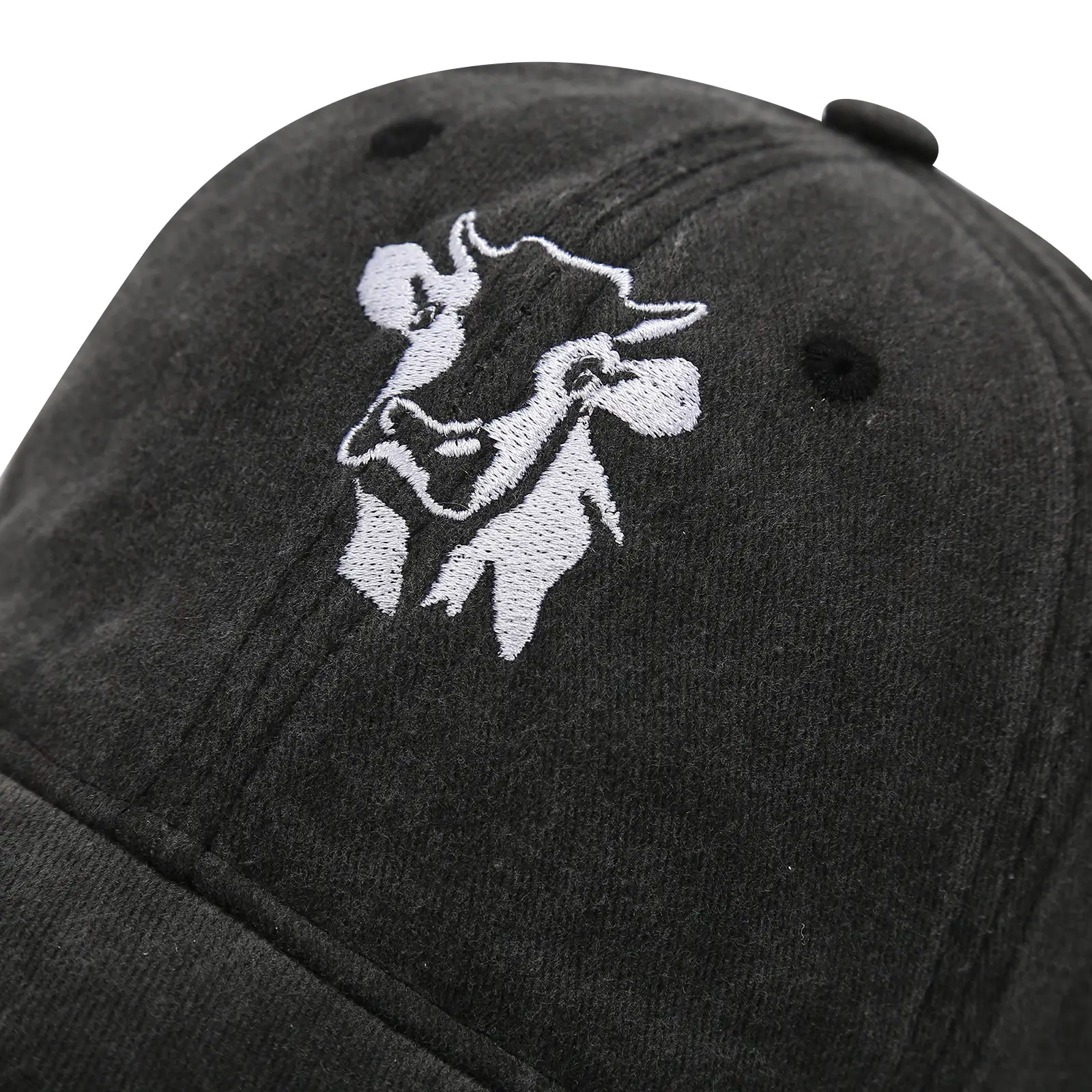 Women Cow Embroidered Cap White Baseball Cap — feature 12