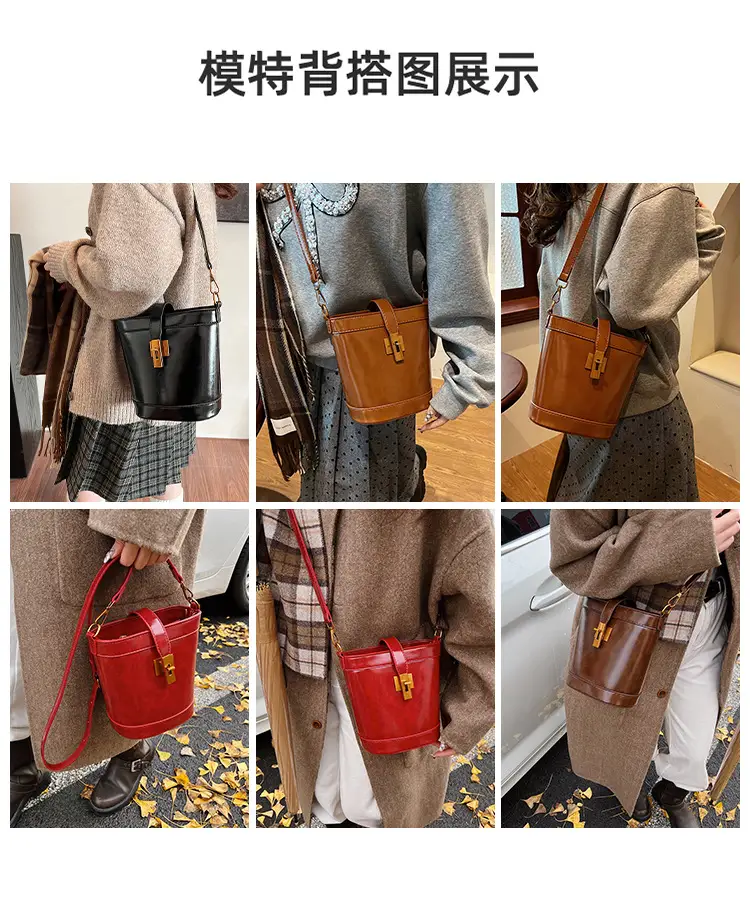 Black Leather Shoulder Bag with Gold Hardware — feature 8