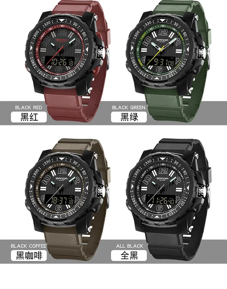 Sanda Cross-border Waterproof Dual Display Sports Watch — feature 16