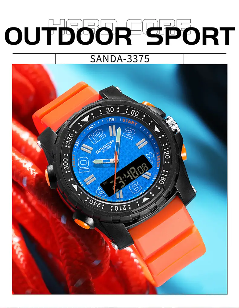 Sanda Cross-border Waterproof Dual Display Sports Watch — feature 26