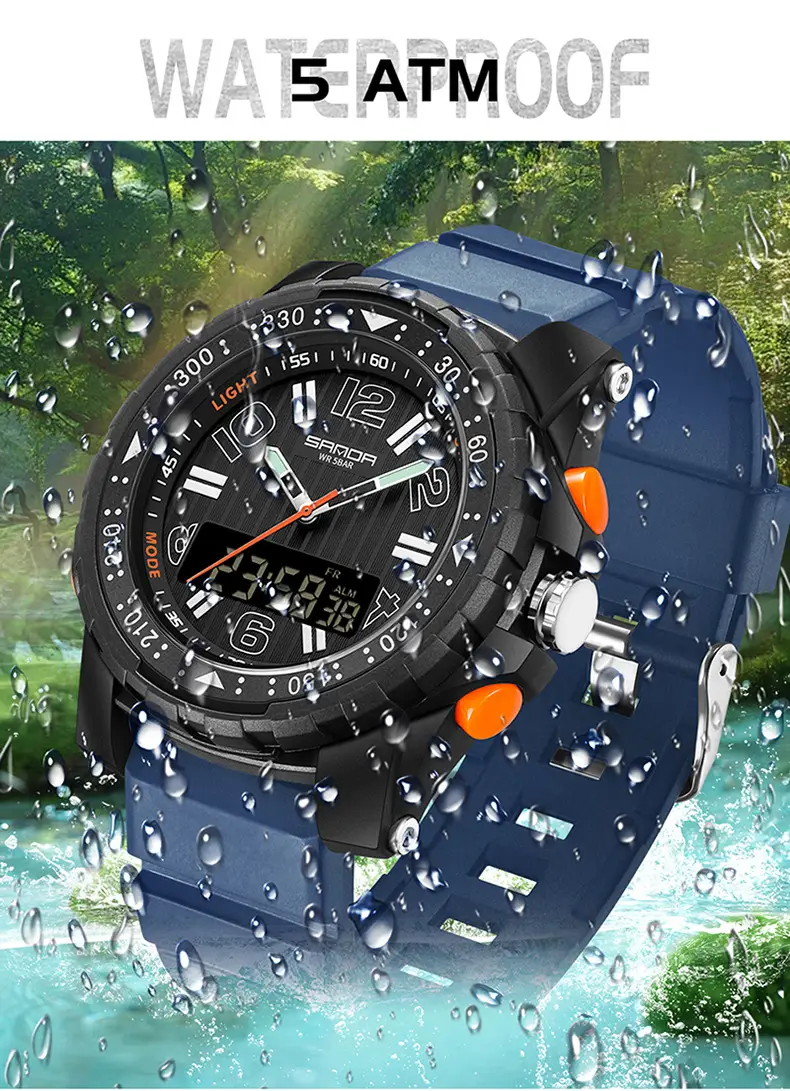 Sanda Cross-border Waterproof Dual Display Sports Watch — feature 38