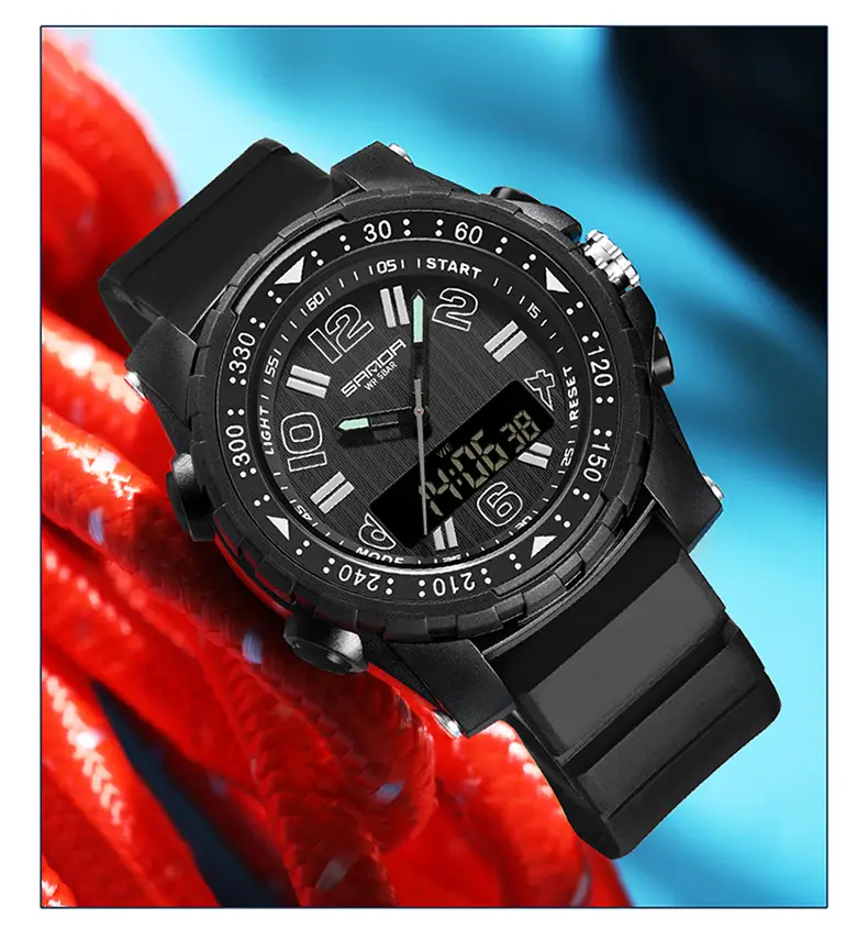 Sanda Cross-border Waterproof Dual Display Sports Watch — feature 39