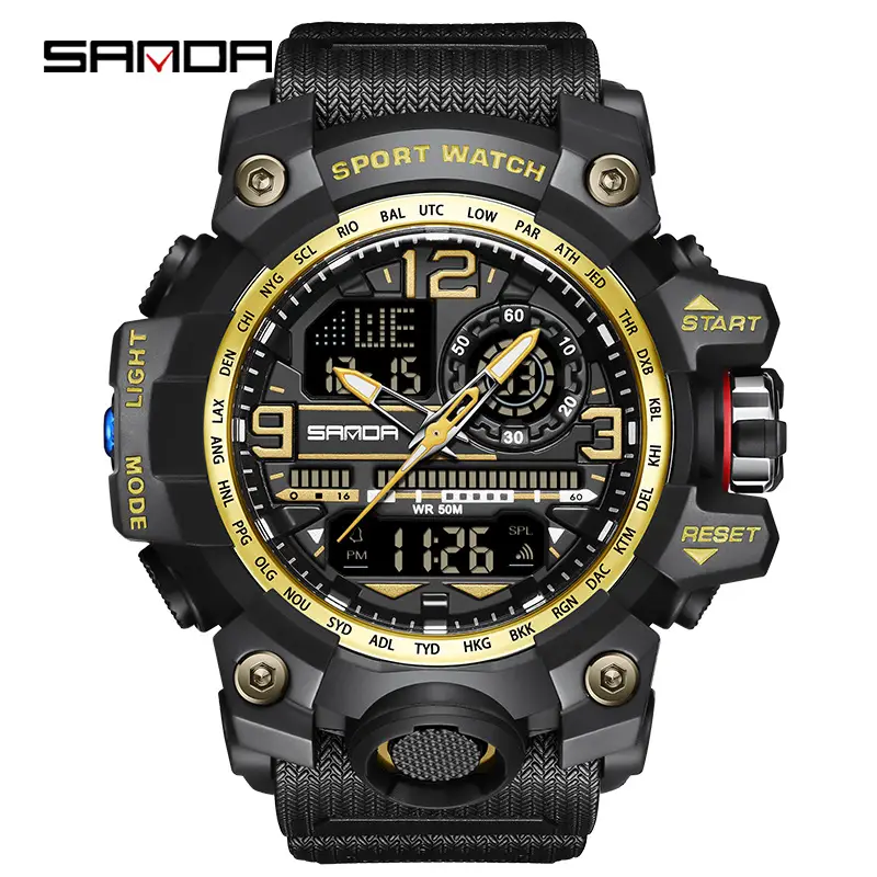 Sanda Sport Watch Men White Digital Chronograph - Image 54