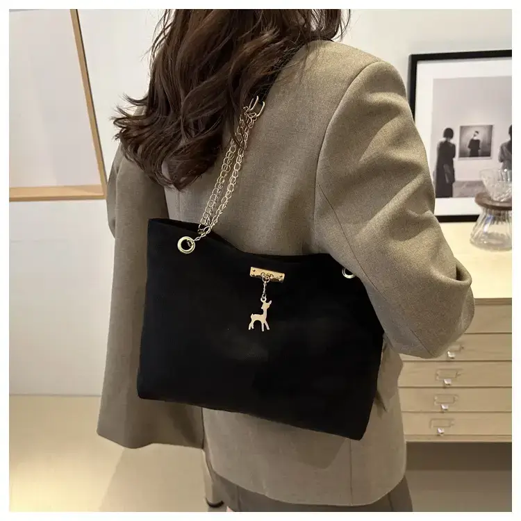 Vintage Chain Shoulder Bag Women 2024 Winter New Style — feature 33