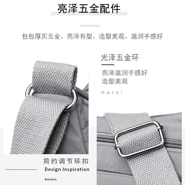 2025 Grey Multi-compartment Shoulder Bag for Women - Image 9