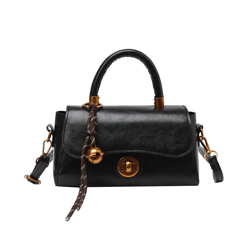 Textured Black Square Handbag Women 2024 New Arrival - Image 9