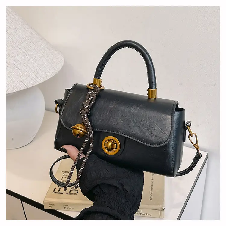 Textured Black Square Handbag Women 2024 New Arrival — feature 24