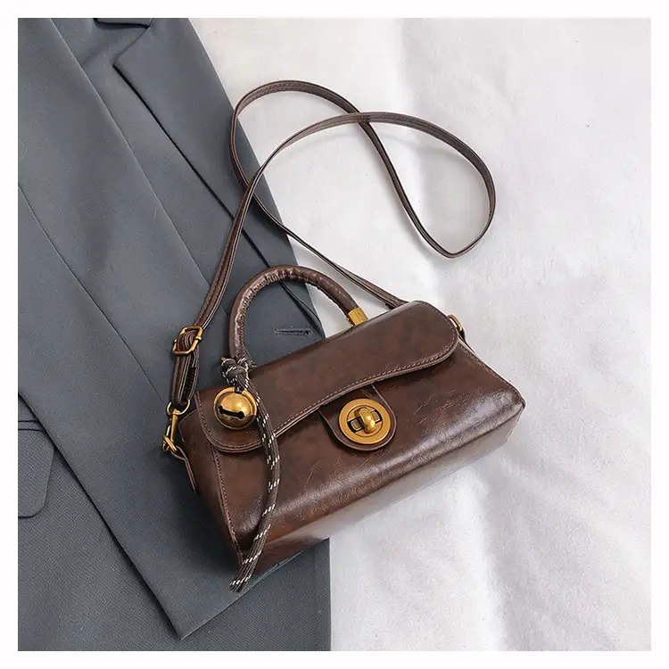 Textured Black Square Handbag Women 2024 New Arrival - Image 2