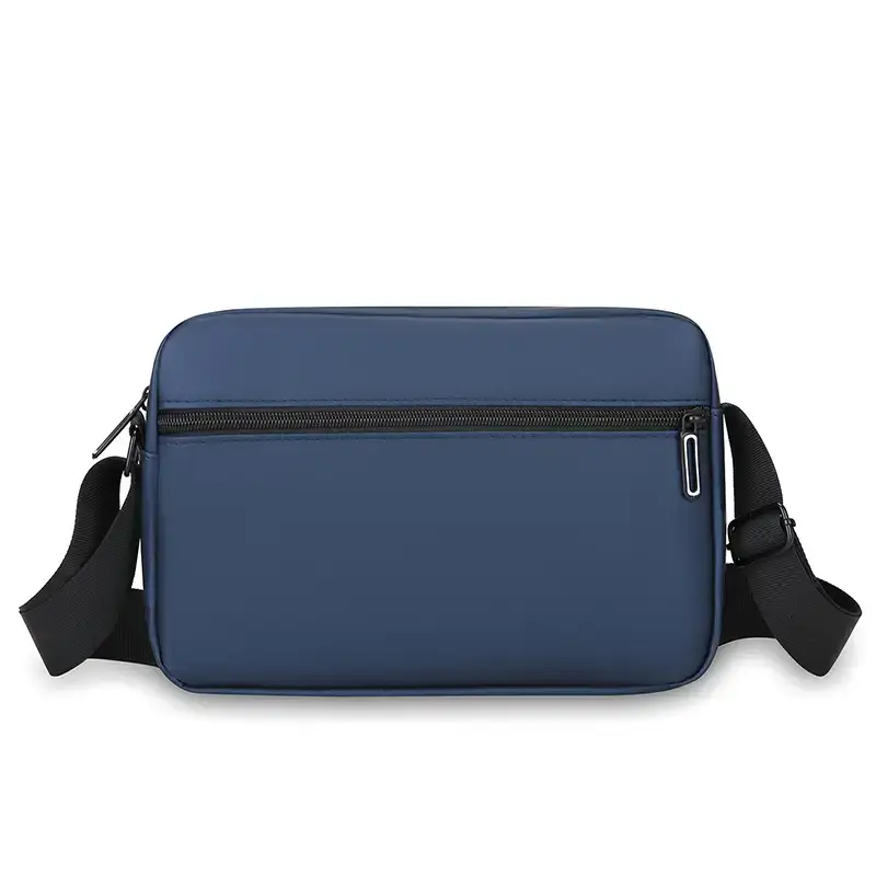 Men Blue Nylon Crossbody Bag Small Business Commuter - Image 9