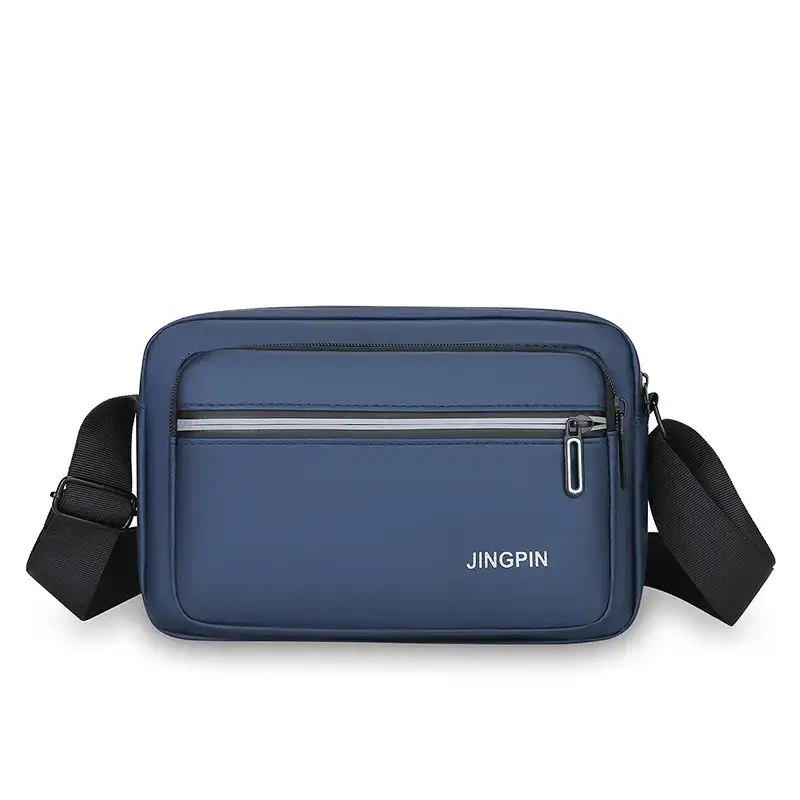Men Blue Nylon Crossbody Bag Small Business Commuter - Image 3