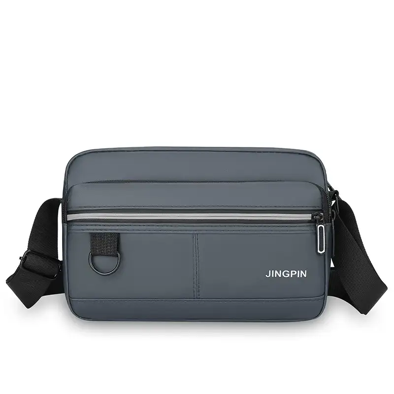 Men Blue Nylon Crossbody Bag Small Business Commuter - Image 4