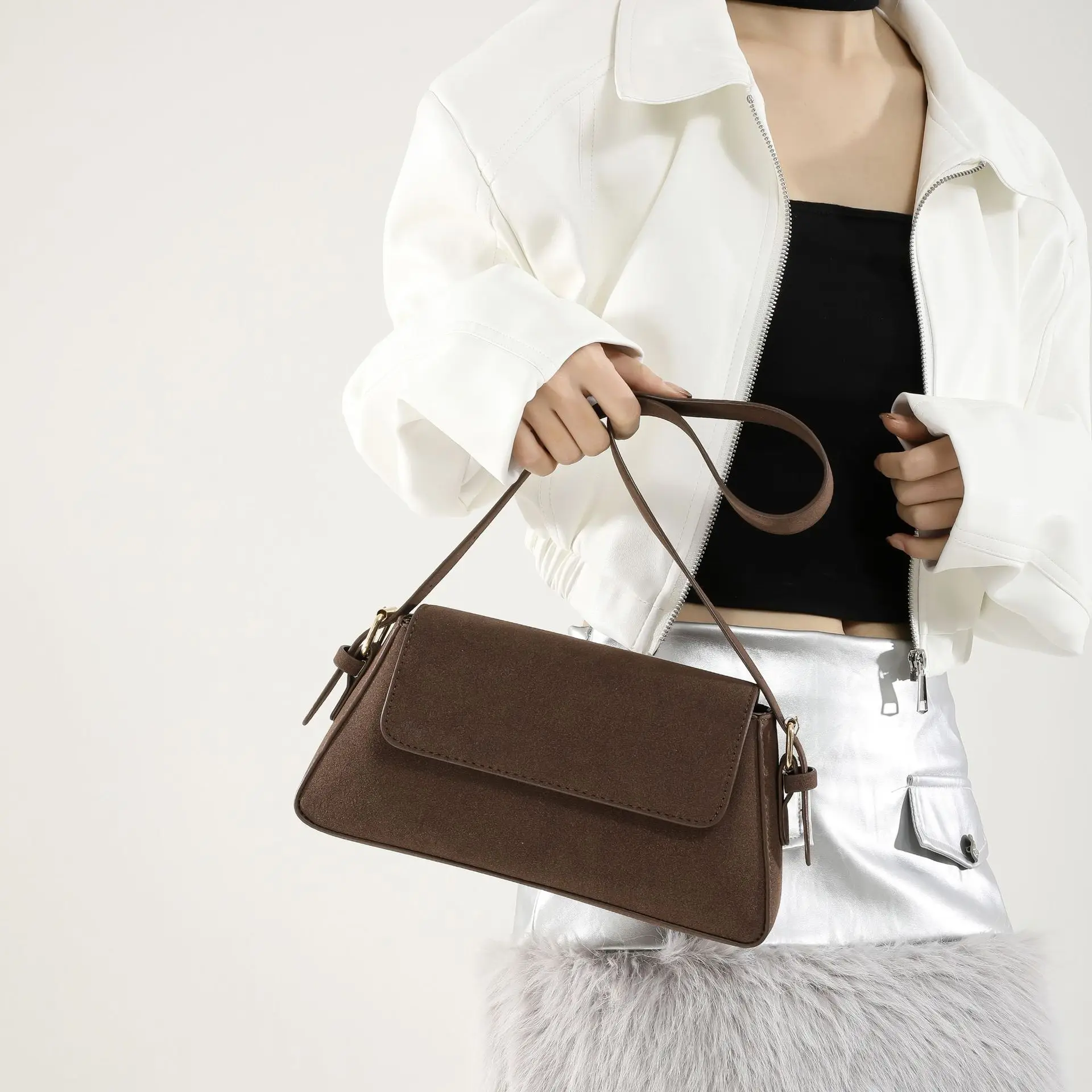 Korean Style Brown Shoulder Bag Women 2024 — feature 26